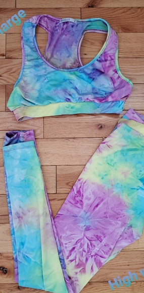 Tie dye legging & bra set - Picture 2 of 2